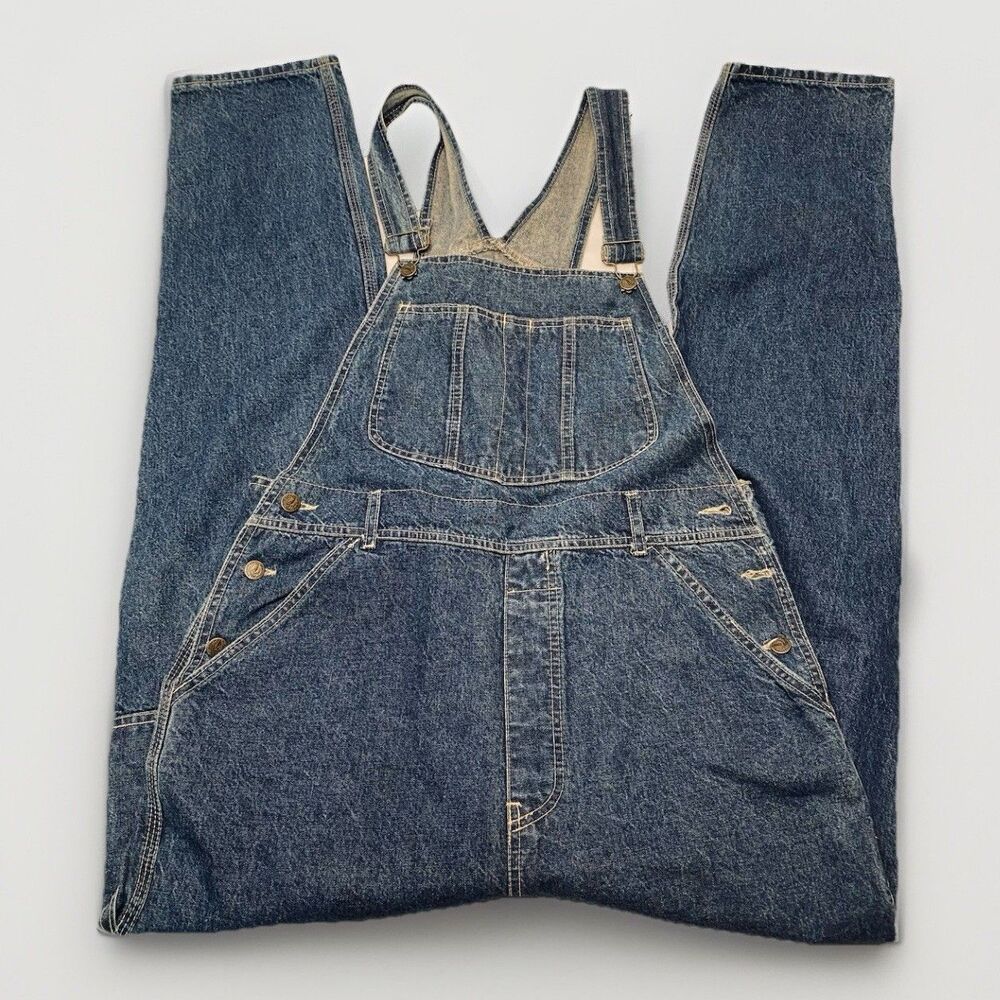 Northern Reflections Vintage Womens M Denim BIB OVERALLS Jeans Pants 90s Cotton
